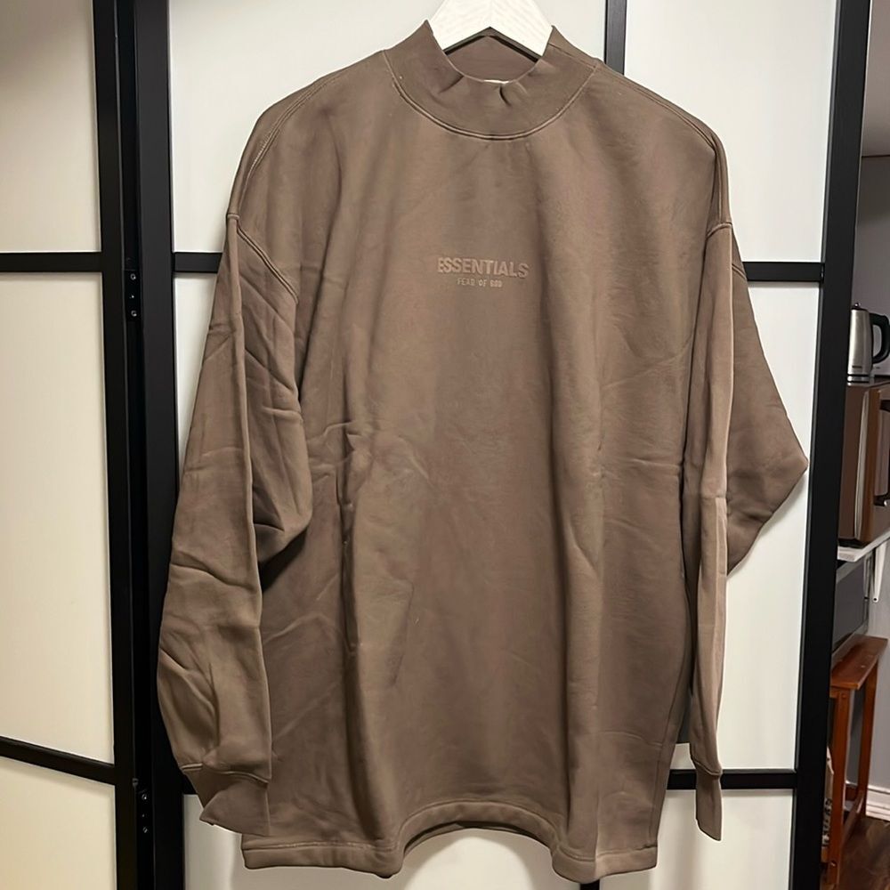 Essentials Brown Long Sleeve Relaxed Sweatshirt SSENSE Men's Size Medium